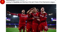 Bukan cuma Coutinho, Raheem Sterling --yang terdepak bersama Manchester City-- juga kena sindiran. Foto: Twitter