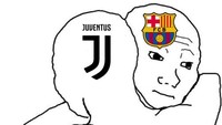 Juventus dan Barcelona harus saling berpelukan, karena mereka senasib sepenanggungan. (Foto: Twitter)