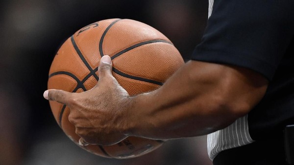 SALT LAKE CITY, UT - OCTOBER 2: General view of a NBA referee holding a game ball at Vivint Smart Home Arena on October 2, 2017 in Salt Lake City, Utah. NOTE TO USER: User expressly acknowledges and agrees that, by downloading and or using this photograph, User is consenting to the terms and conditions of the Getty Images License Agreement. (Photo by Gene Sweeney Jr./Getty Images) *** Local Caption ***