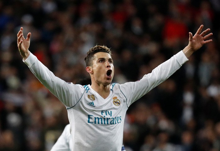 Cristiano Ronaldo Soccer Football - Champions League Quarter Final Second Leg - Real Madrid vs Juventus - Santiago Bernabeu, Madrid, Spain - April 11, 2018 Real Madrid's Cristiano Ronaldo celebrates after the match REUTERS/Paul Hanna