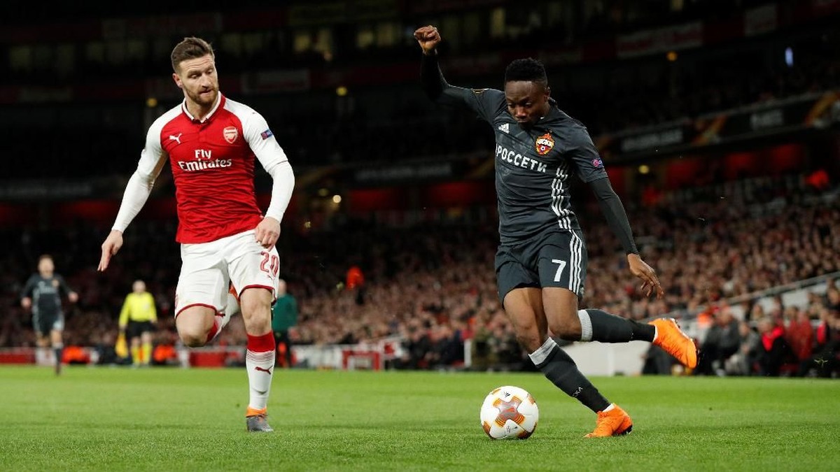 Arsenal sudah mengantongi keunggulan 4-1 dari pertemuan pertama melawan CSKA Moskow. (Foto: John Sibley/Action Images via Reuters)