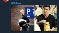Padahal menarik kalah Barca dan City lolos, bisa bertemu dan memperlihatkan pertarungan guru vs murid yakni Pep Guardiola dan Lionel Messi. Guardiola memang sempat melatih Messi di Barca. (Foto: Twitter @Omar_cr7_)