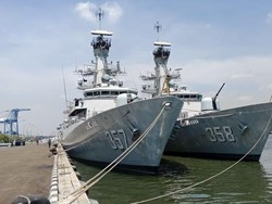 Koarmabar Sambut 2 KRI untuk Perkuat Perairan Barat RI