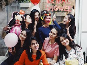 Wajah Cemong Syahnaz Sadiqah saat Bridal Shower