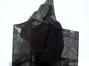 Patung Sudirman yang Bolong Diperbaiki