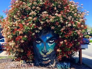 Bunga Bermekaran Hiasi Mural Penghormatan untuk Musisi Prince Bunga Bermekaran Hiasi Mural Penghormatan untuk Musisi Prince