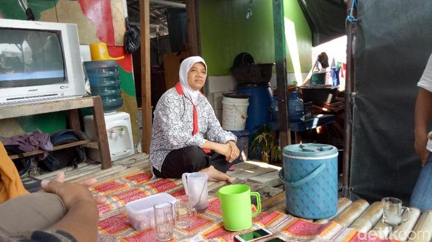 Tenda di Kampung Akuarium, Penjaringan, Jakut, Sabtu (14/4/2018)