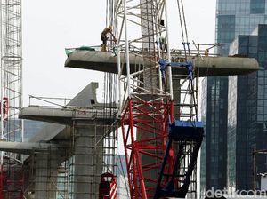 Ada Libur Panjang Lebaran, Proyek LRT Jabodebek Tetap Jalan