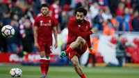 Liverpool mengadapi Bournemouth di Anfield dalam lanjutan pertandingan Liga Inggris pekan ke-34, Sabtu (14/4/2018). Mane, Salah, dan Firmino menjadi starter. (Foto: Andrew Yates/Reuters)