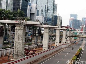 Penlok LRT Jabodebek di Setiabudi Masih Tunggu Izin Anies