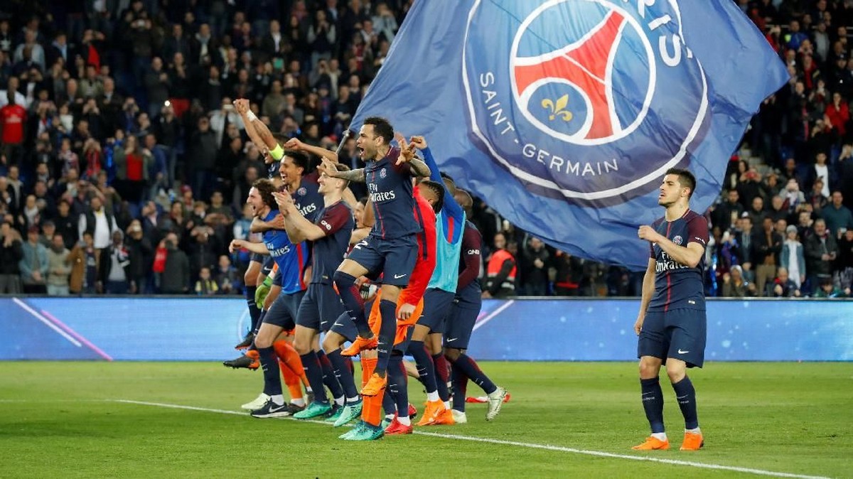 Paris Saint-Germain juara Liga 1 2017/2018. (Foto: Charles Platiau/Reuters)