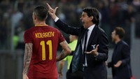 Tambahan satu angka membuat Lazio besutannya Simone Inzaghi kini menempati posisi keempat papan klasemen Serie A dengan 61 poin. REUTERS/Max Rossi.