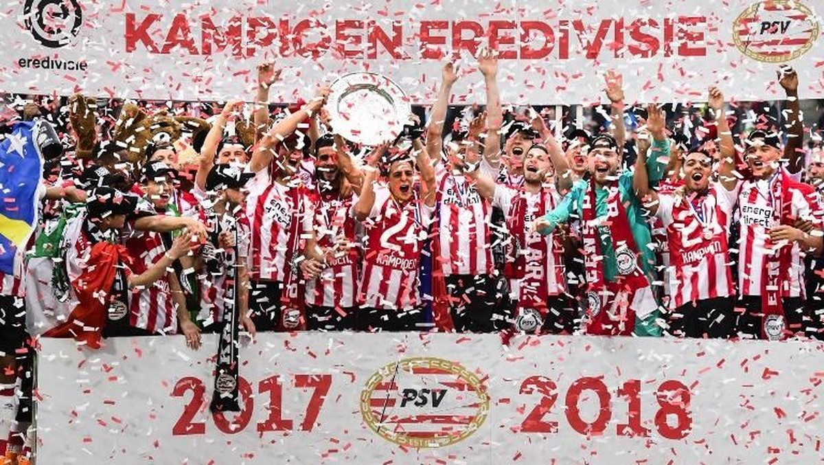 PSV Eindhoven juara Liga Belanda 2017/2018. (Foto: Jasper Juinen/AFP /ANP)