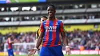 Wilfried Zaha mencetak dua gol saat Crystal Palace mengalahkan Brighton 3-2. Hasil yang menjauhkan Palace dari zona degradasi. (Foto: Dylan Martinez/Reuters)