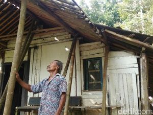 Kakek Sebatang Kara di Purworejo Ini Tinggal di Gubuk Reyot