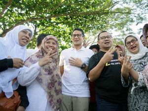Sandiaga Uno dan Sudirman Said Sapa Warga di Pasar Tiban Salatiga