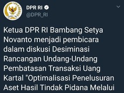 Saat Twitter DPR Sebut Ketua DPR Bambang Setya Novanto