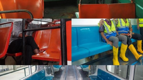 Foto: Membandingkan Kursi MRT dan Metromini, Miripkah?