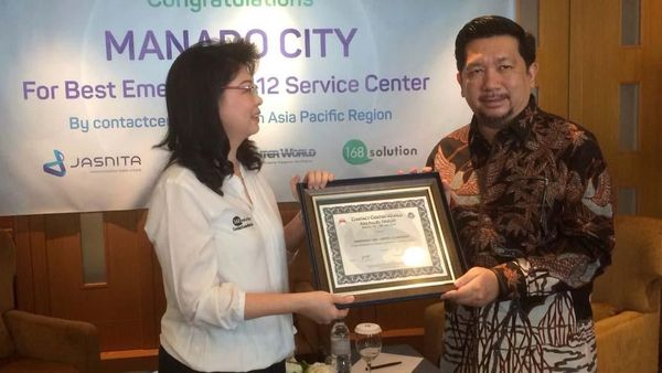 Pemkot Manado Terima Penghargaan Best Emergency 112