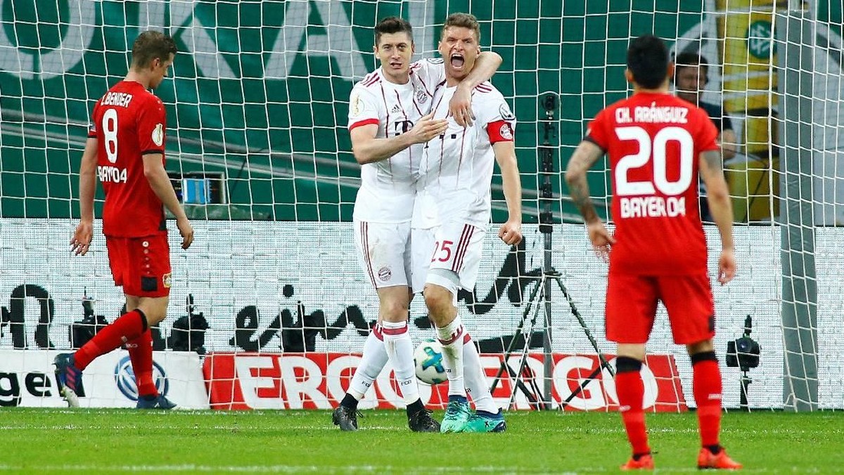 Bayern Munich menggilas Bayer Leverkusen 6-2 untuk maju ke final DFB-Pokal. (Foto: Thilo Schmuelgen/Reuters)