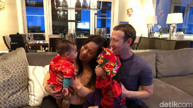 Mark Zuckerberg dan keluarganya/