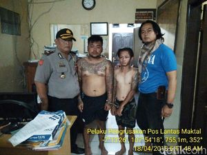 Pemuda Mabuk Rusak Pos Polisi di Garut