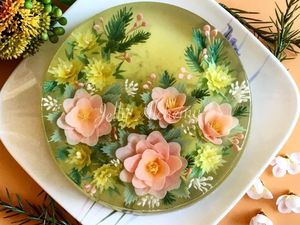 Keren! Kreasi Jelly Bunga Ini Dibuat dalam Bentuk 3 Dimensi