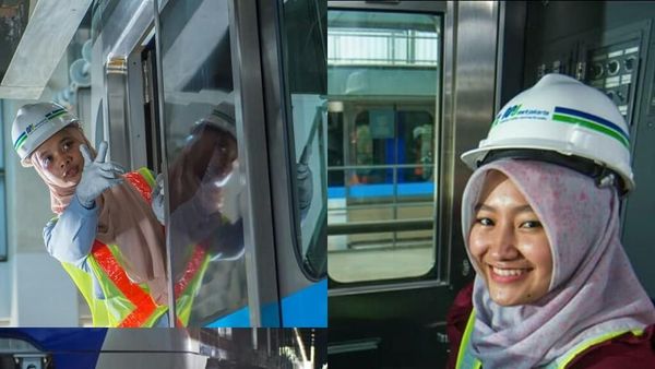 Foto: Senyum Manis Masinis Perempuan Pertama MRT