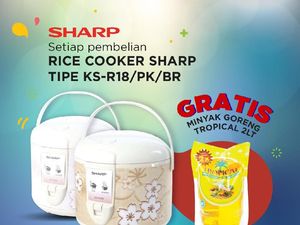 Cuma di Sini Beli Rice Cooker Dapat Minyak Goreng Gratis