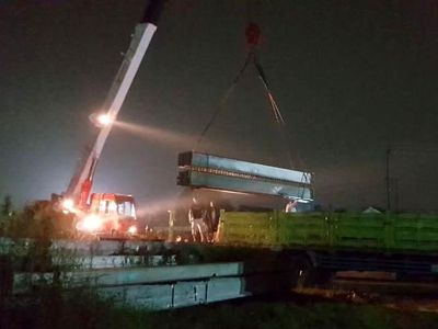 Perbaikan Jembatan Babat yang Ambrol Langsung Dikebut