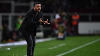Hasil imbang ini layak disesali Milan. Dengan tinggal ada lima pertandingan tersisa, skuat besutan Gennaro Gattuso tertinggal 10 poin dari Lazio sebagai penghuni terakhir zona Liga Champions. (Valerio Pennicino/Getty Images)
