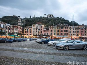 20 Mobil Ferrari Arungi Jalanan Indah di Eropa