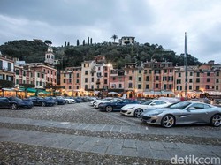 20 Mobil Ferrari Arungi Jalanan Indah di Eropa