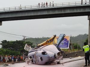 Sebelum Jatuh, Heli PT IMIP Mendadak Balik Arah ke Helipad Sebelum Jatuh, Heli PT IMIP Mendadak Balik Arah ke Helipad