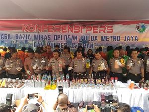 Polda Metro Sita 39 Ribu Miras Selama 2 Pekan Razia