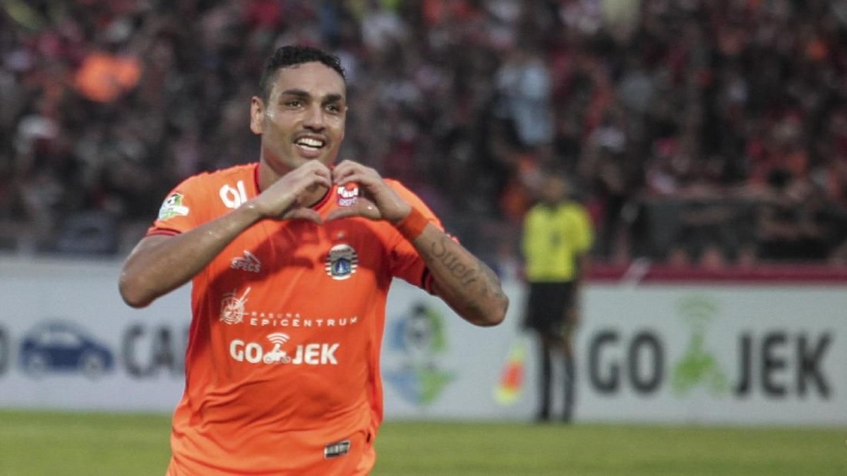 Salah satu pencetak gol Persija Jakarta ke gawang PSIS Semarang, Jaimerson Da Silva Xavier. (Foto: Andreas Fitri Atmoko/Antara)