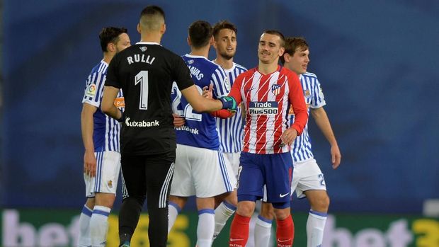 Atletico Madrid kalah 0-3 dari Real Sociedad di San Sebastian.