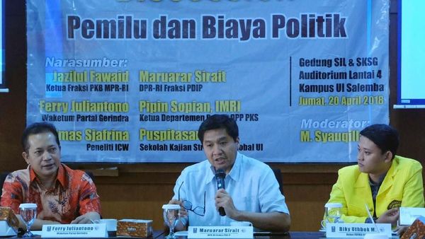 Diskusi Menakar Pemilu dan Biaya Politik