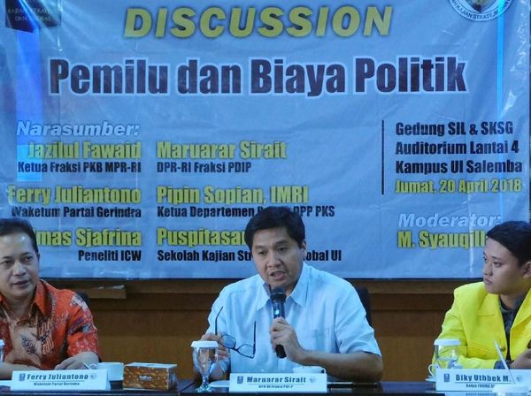 Diskusi Menakar Pemilu dan Biaya Politik