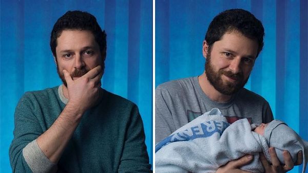 Foto Langka Perubahan Para Pria Sebelum dan Setelah Jadi Ayah