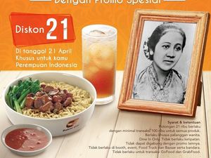 Peringati Hari Kartini, Hari Ini Para Wanita Bisa Nikmati Bakmi hingga Cake dengan Harga Spesial Peringati Hari Kartini, Hari Ini Para Wanita Bisa Nikmati Bakmi hingga Cake dengan Harga Spesial