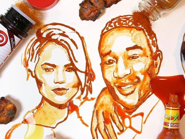 Keren! 10 Lukisan Potret Selebriti Ini Terbuat dari Bahan Makanan Unik