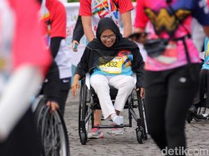 Antusias Para Penyandang disabilitas di Kartini Run 2018