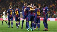 Gol dini ini menjadi pukulan pertama untuk Sevilla. Barcelona pun nyaman memainkan bola. (Foto: Susana Vera/Reuters)
