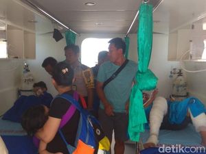 4 Korban Luka Kapal Meledak di Pulau Seribu Dibawa ke RSUD Koja