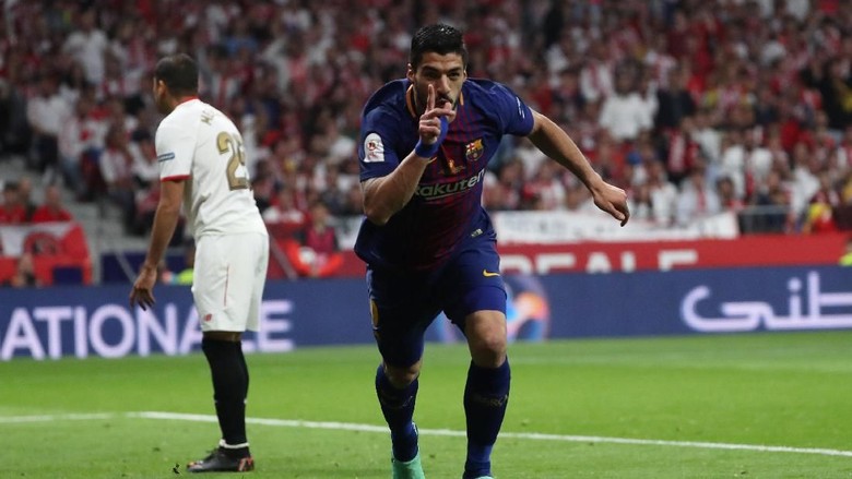 Suarez Selalu Moncer di Laga Final Bareng Barca Suarez Selalu Moncer di Laga Final Bareng Barca