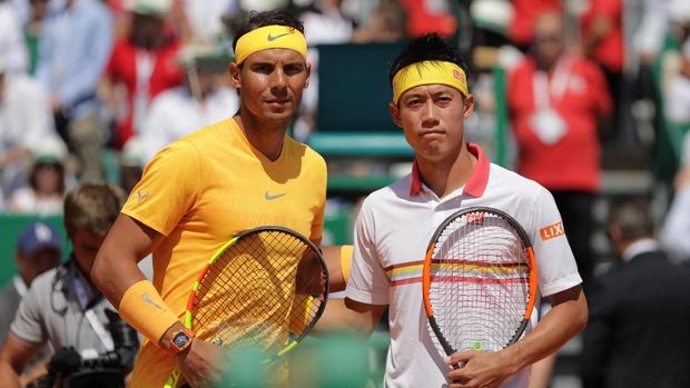 Rafael Nadal memuji penampilan Kei Nishikori usai final Monte Carlo Masters 2018.
