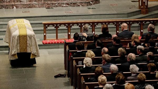 Foto: Obama hingga Clinton di Upacara Pemakaman Barbara Bush