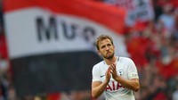 Harry Kane menjadi striker termahal. Pemain Tottenham Hotspur itu mempunyai nilai transfer 120 juta euro. (Foto: Hannah McKay/Reuters)