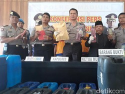 719 Liter Miras Oplosan Diamankan dari 86 Lokasi di Madiun